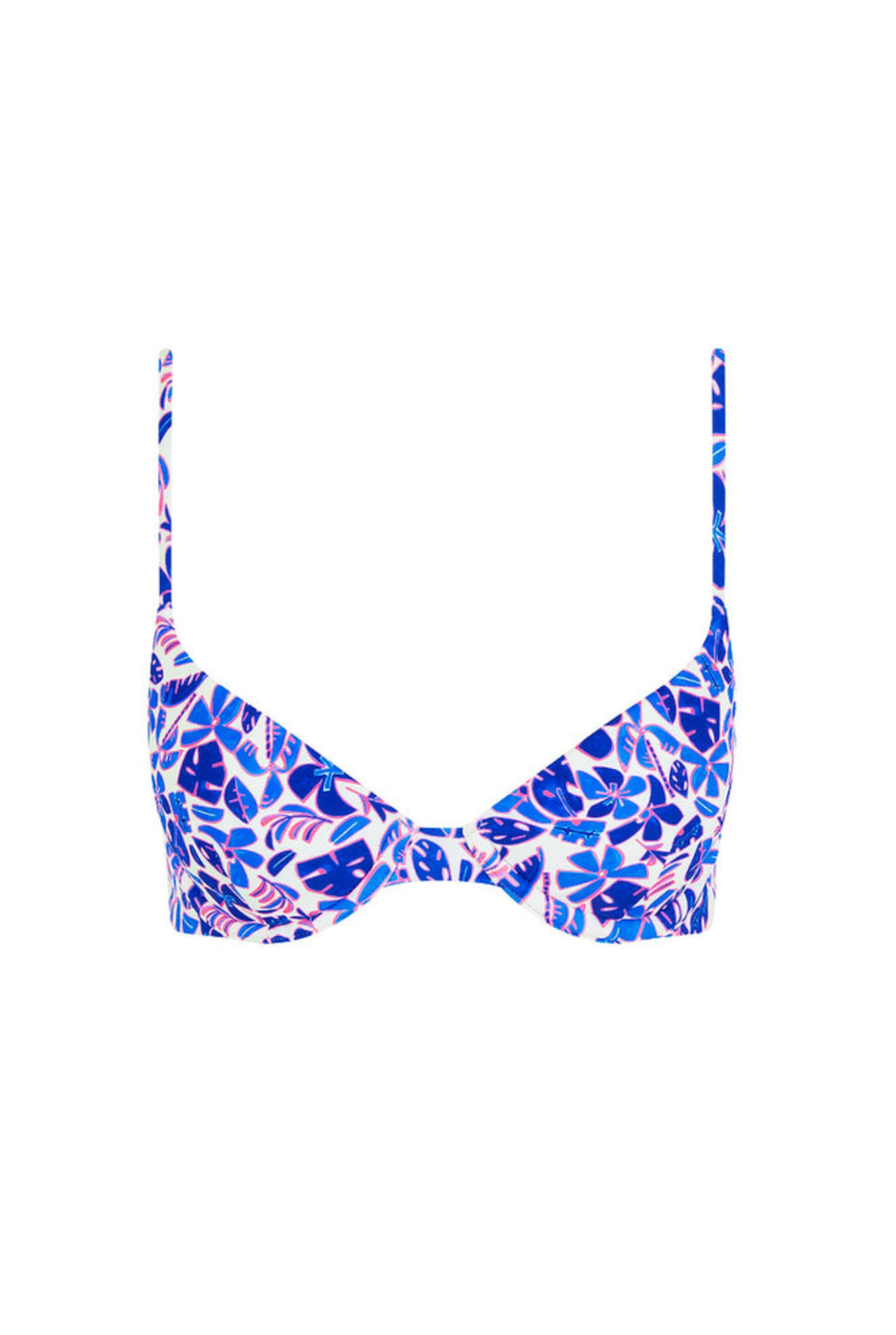 Kulani Kinis Slim Underwire Bra Bikini Top - Ocean Colada, front product view