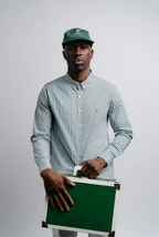 CHAMPLAIN STRIPE DRESS SHIRT - GREEN