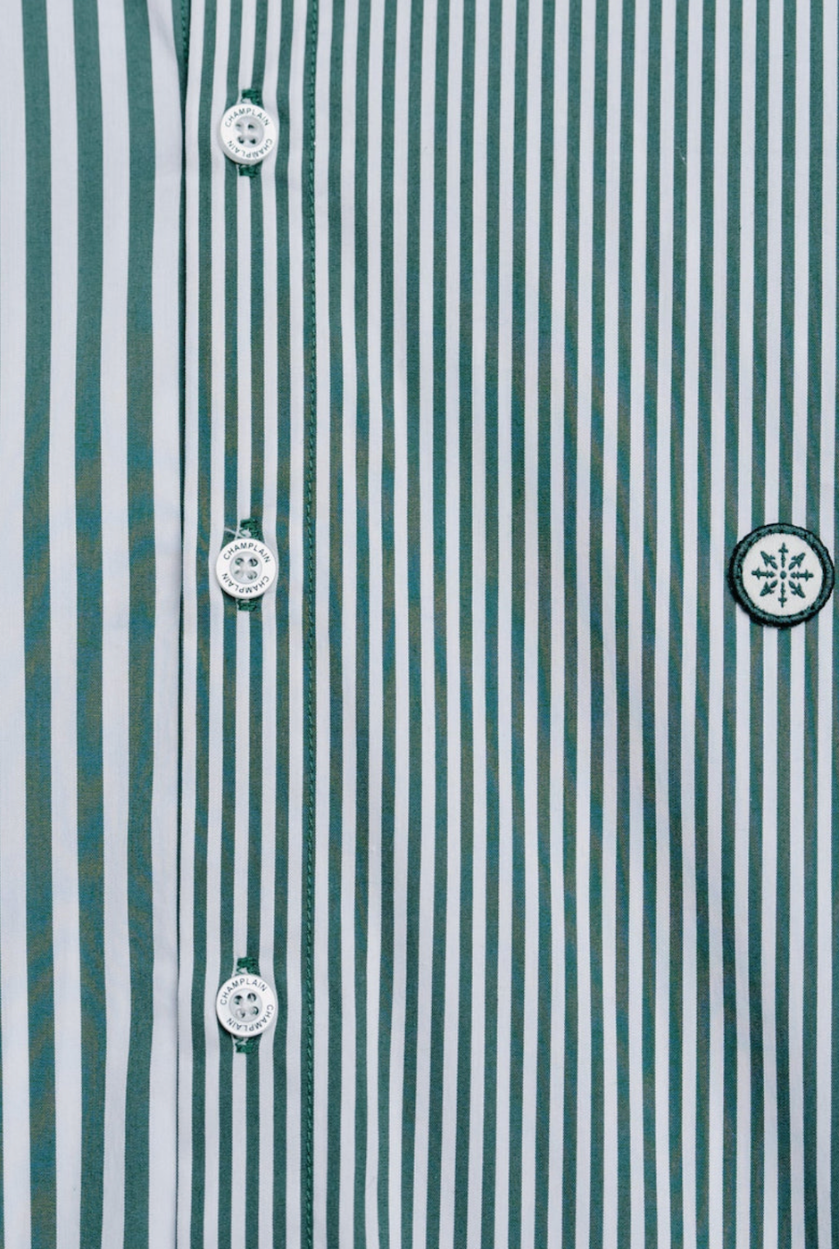 CHAMPLAIN STRIPE DRESS SHIRT - GREEN
