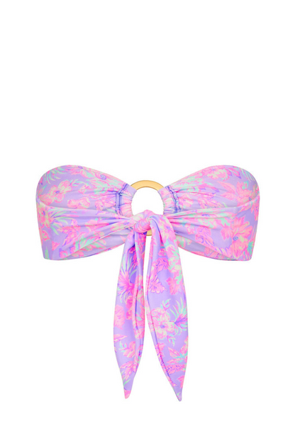 Kulani Kinis Strapless Bandeau Bikini Top - Lilac Love