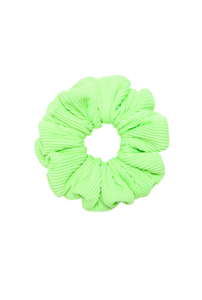 Kulani Kinis Hair Scrunchie - Luau Lime Ribbed