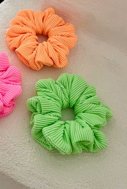 Kulani Kinis Hair Scrunchie - Luau Lime Ribbed