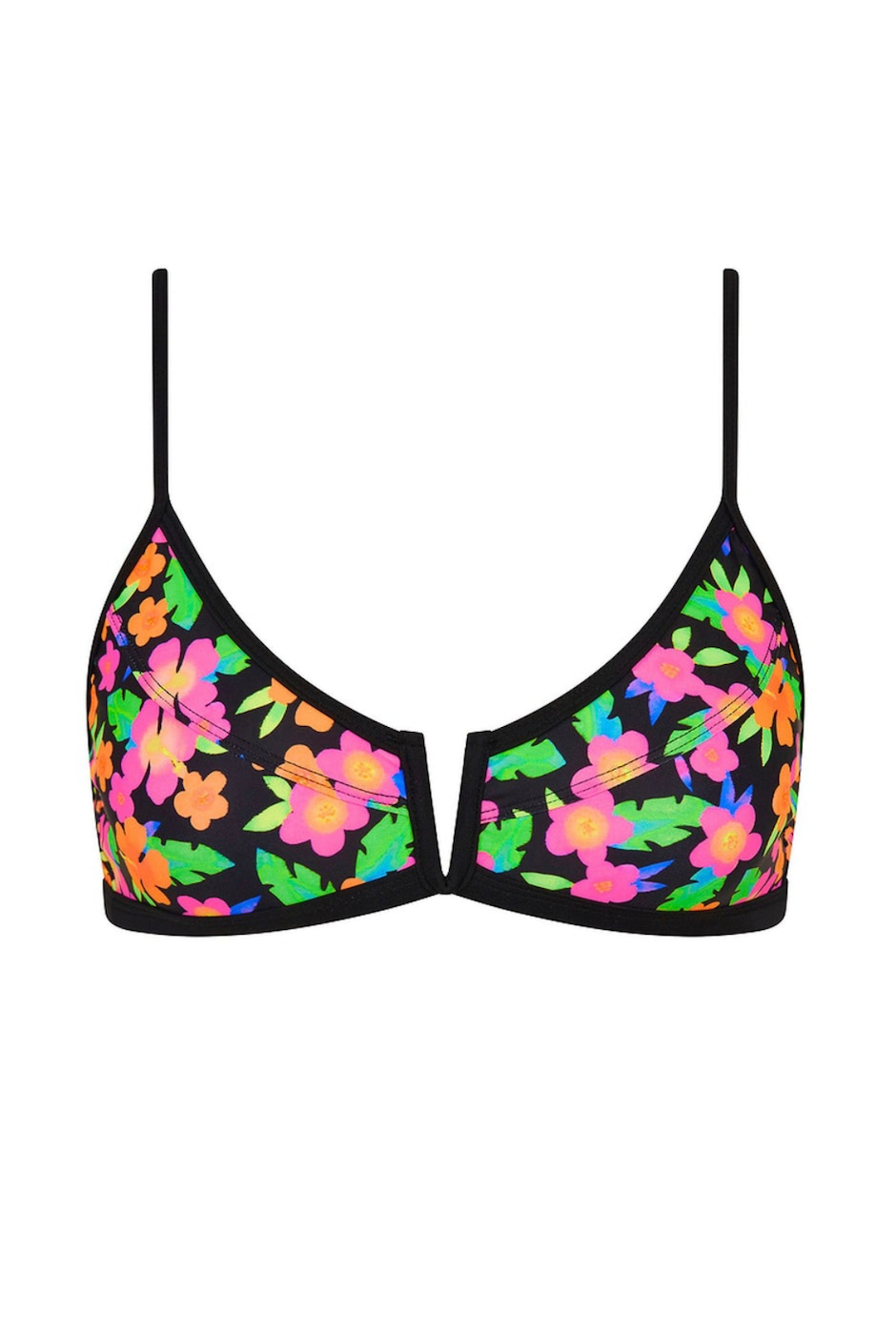 Kulani Kinis Bind Slim V Crop Bikini Top - Midnight Glow