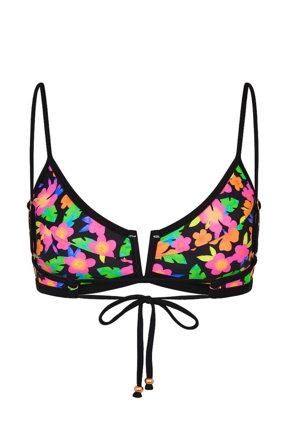 Kulani Kinis Bind Slim V Crop Bikini Top - Midnight Glow