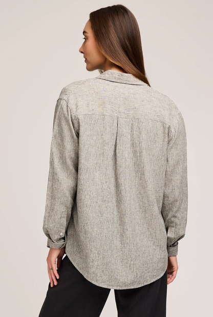 Gentle Fawn Arabella Striped Button Down Shirt - Black Stripe