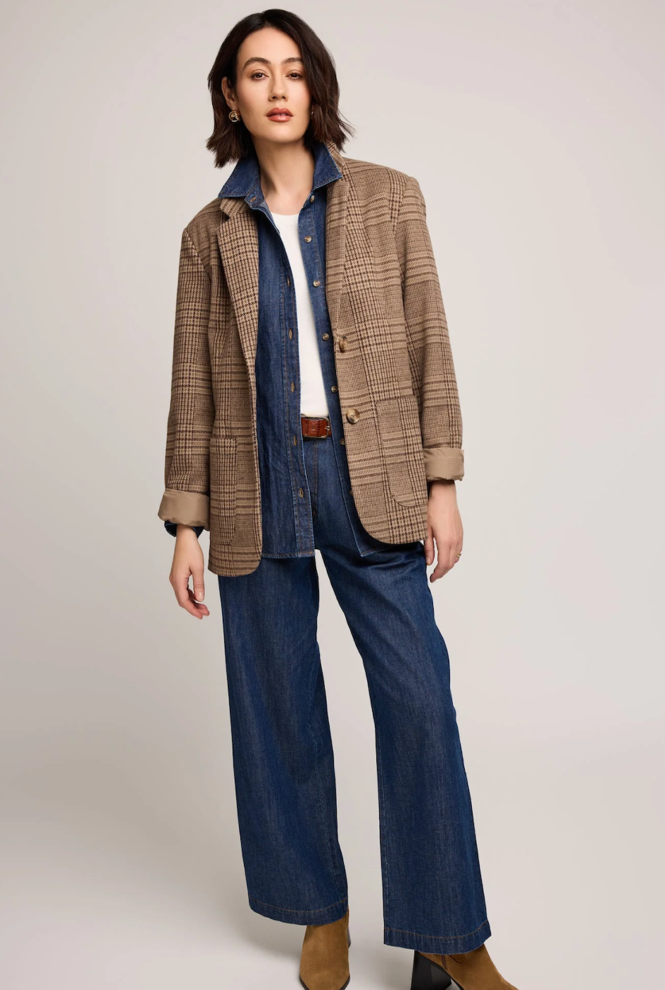 Gentle Fawn Sapphira Jacket - Chocolate Glencheck