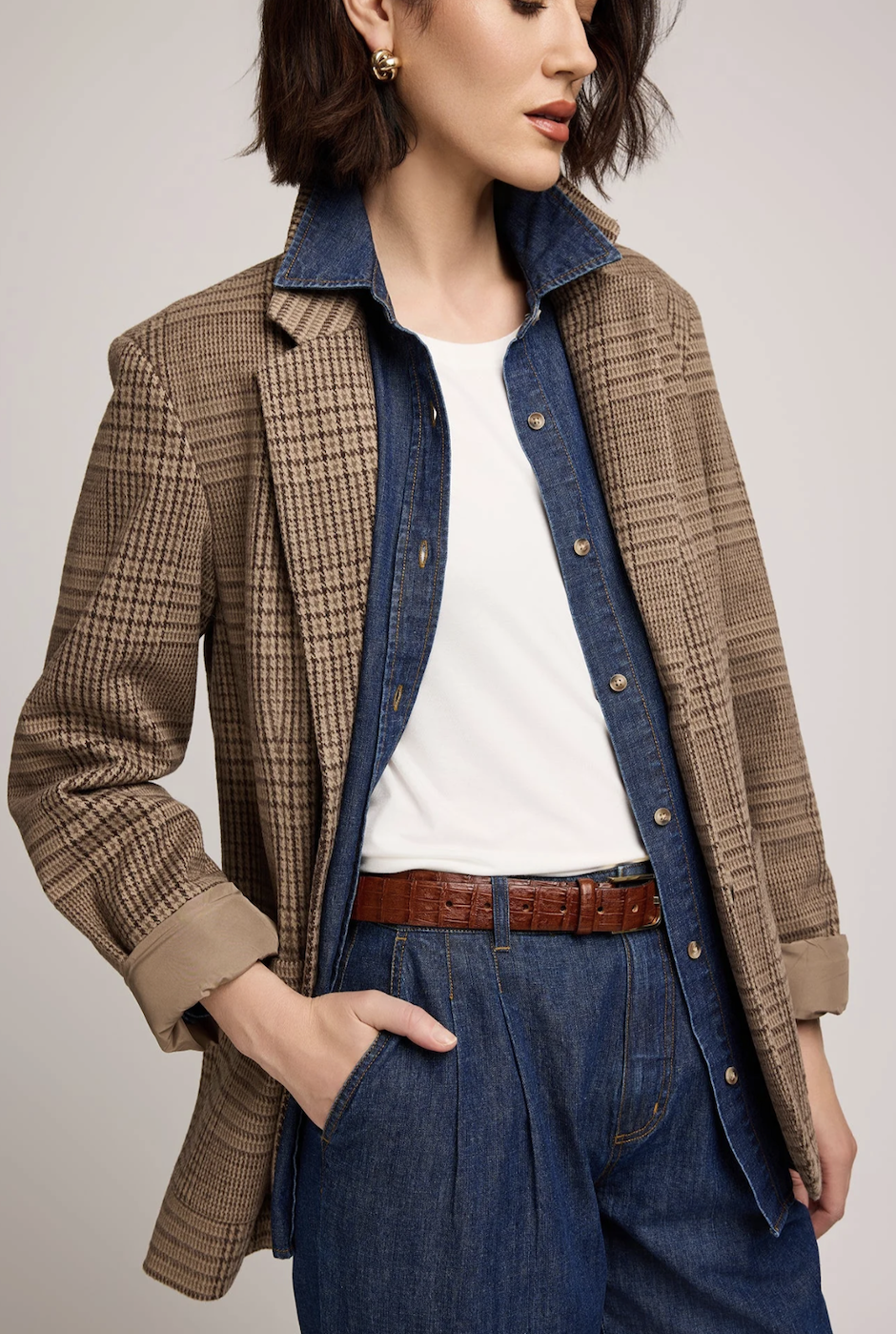 Gentle Fawn Sapphira Jacket - Chocolate Glencheck