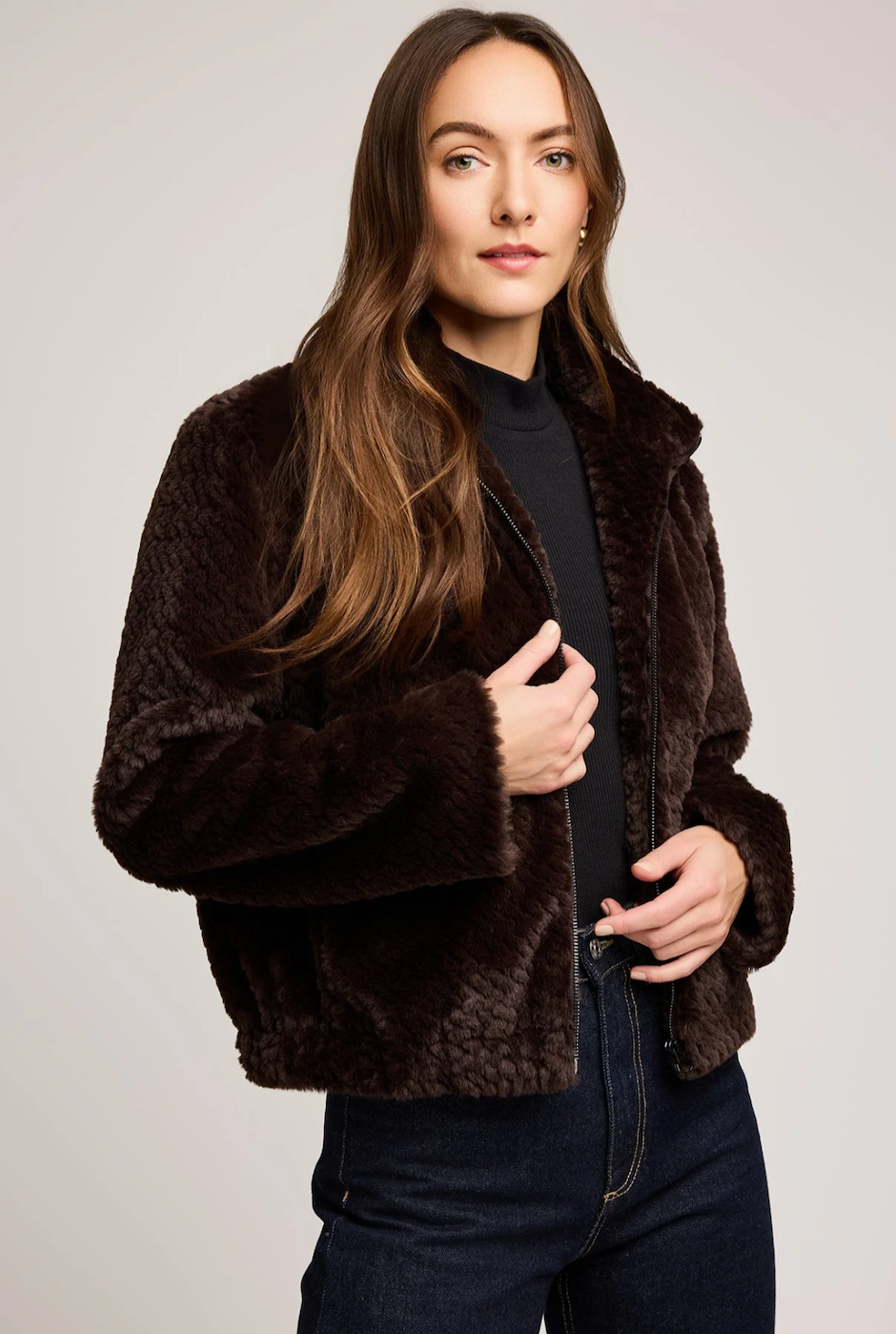 Gentle Fawn Calista Faux Fur Jacket - Java