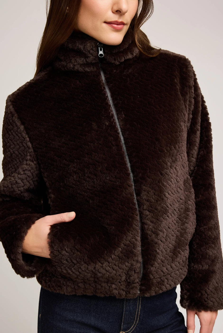 Gentle Fawn Calista Faux Fur Jacket - Java