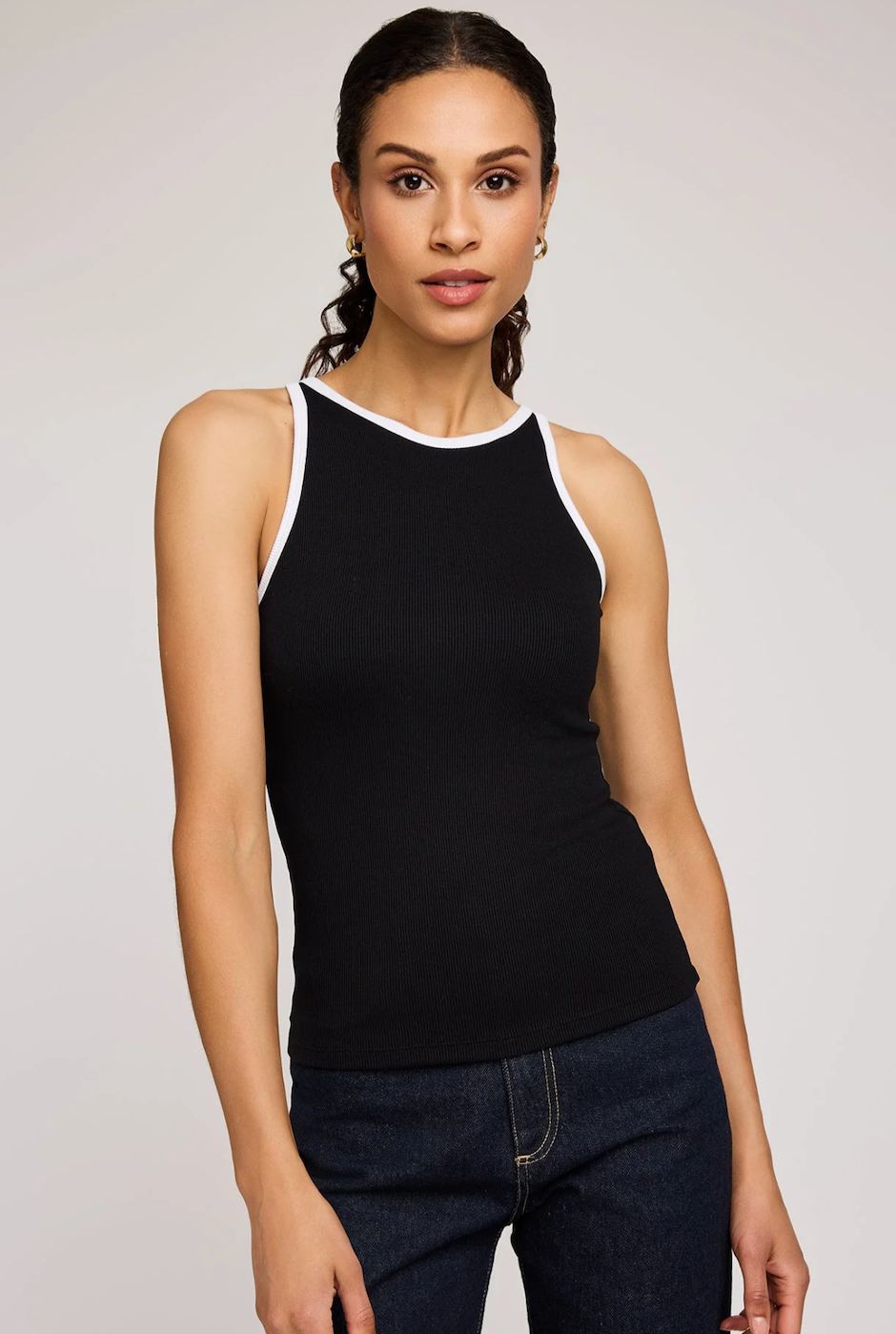 Gentle Fawn Ronan Ringer Tank - Black