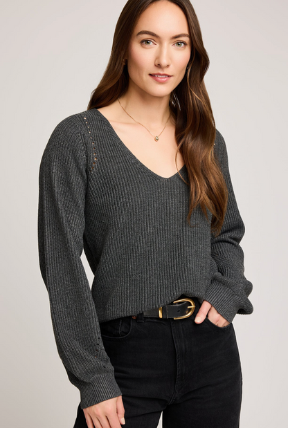 Gentle Fawn Hailey Sweater - Heather Charcoal