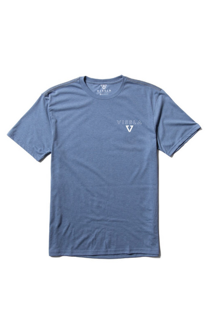 Vissla Twin Palms Comp Lite Eco Drirelease Tee - Harbor Blue Heather