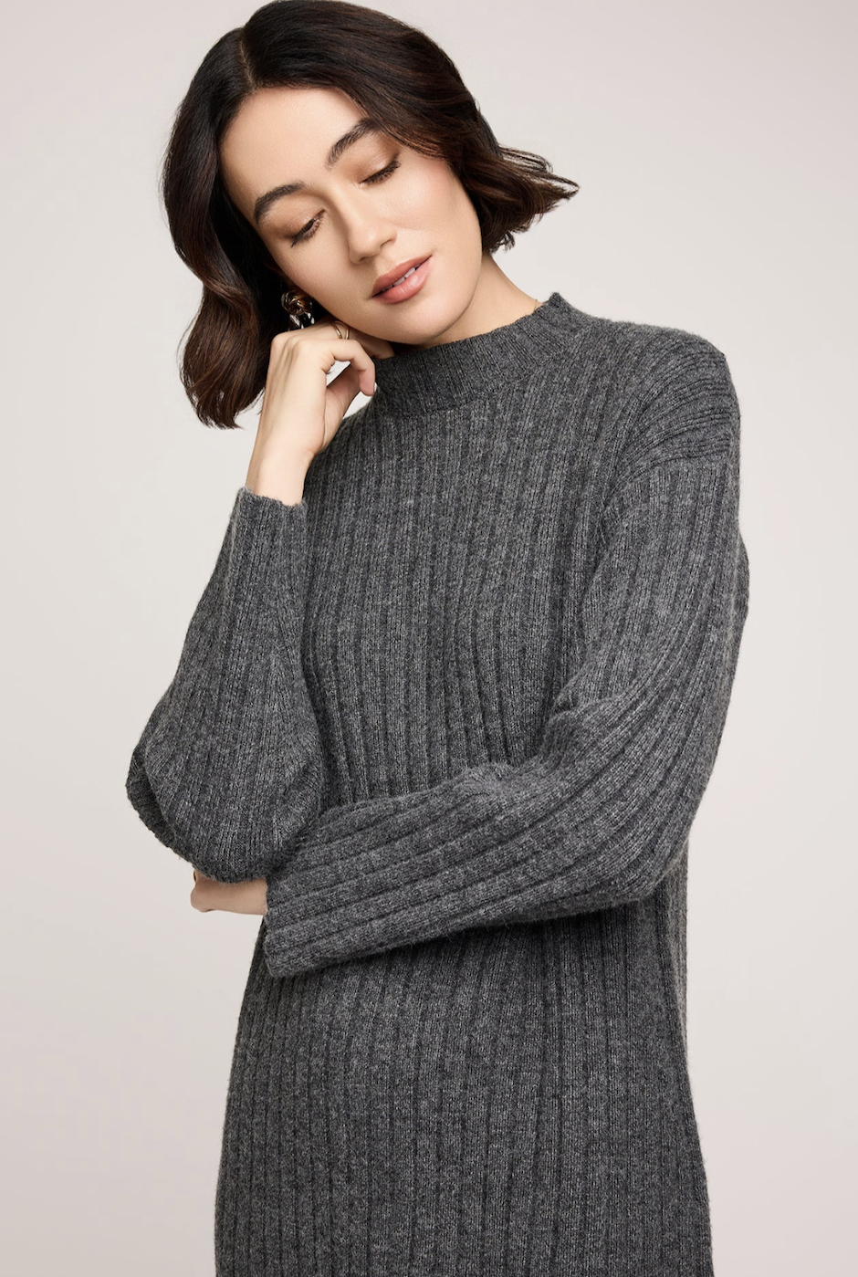 Gentle Fawn Yvette Sweater Dress - Heather Charcoal