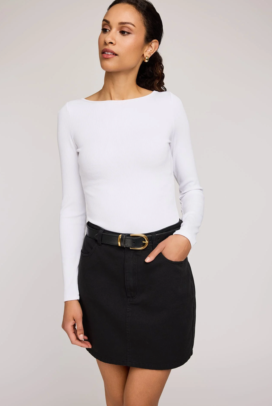 Gentle Fawn Thea Mini Skirt - Washed Black