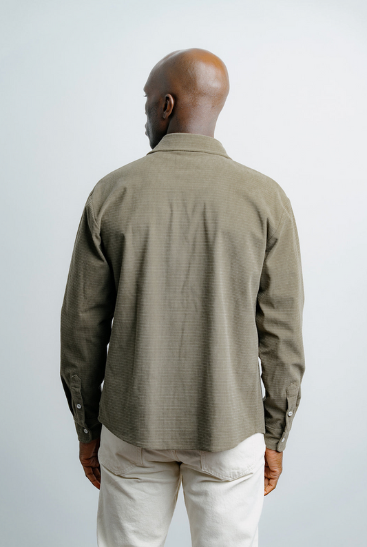 Champlain Textured Overshirt - Olive