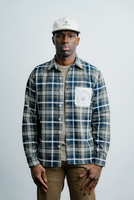 Champlain Plaid Overshirt - Navy