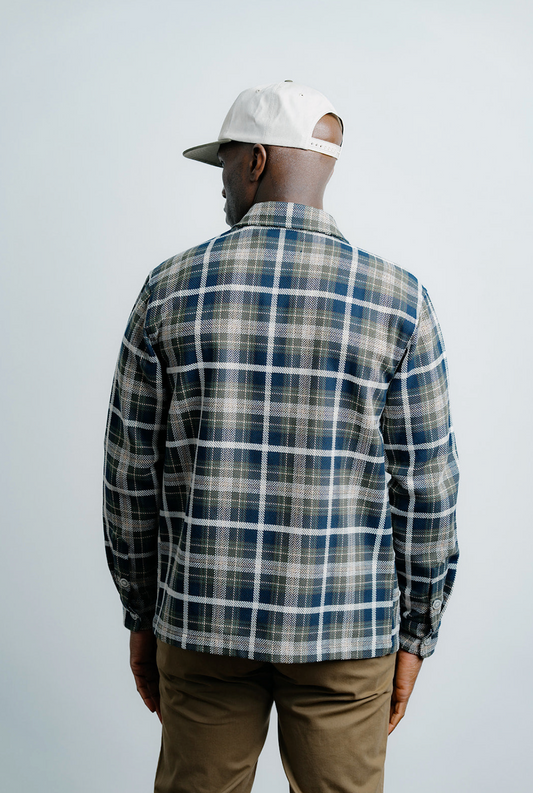 Champlain Plaid Overshirt - Navy