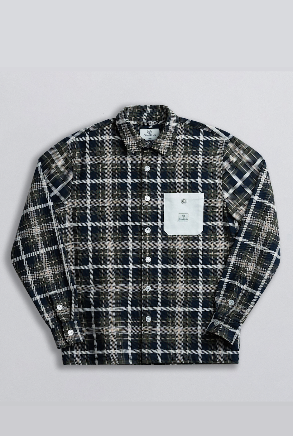 Champlain Plaid Overshirt - Navy