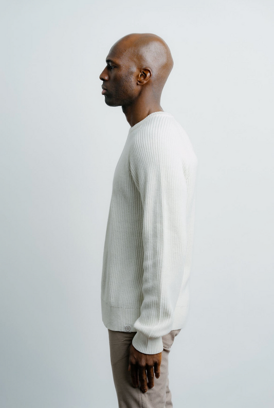 Champlain Fisherman Sweater - Cream