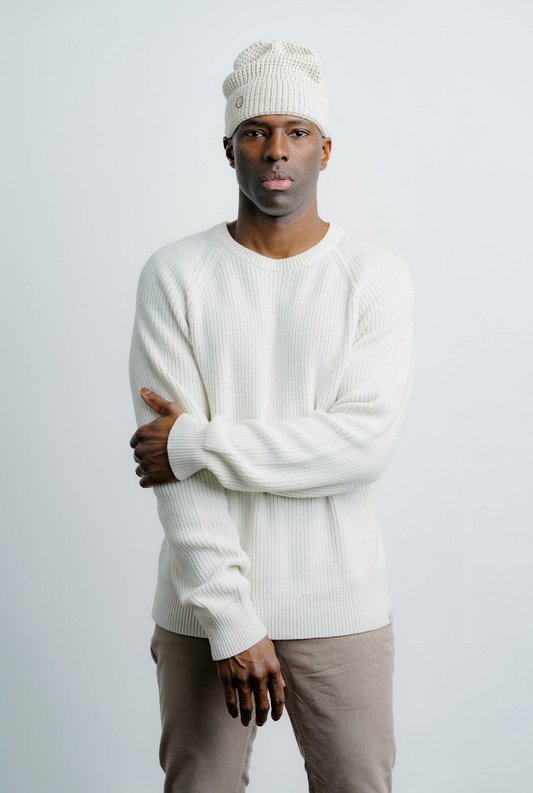 Champlain Fisherman Sweater - Cream