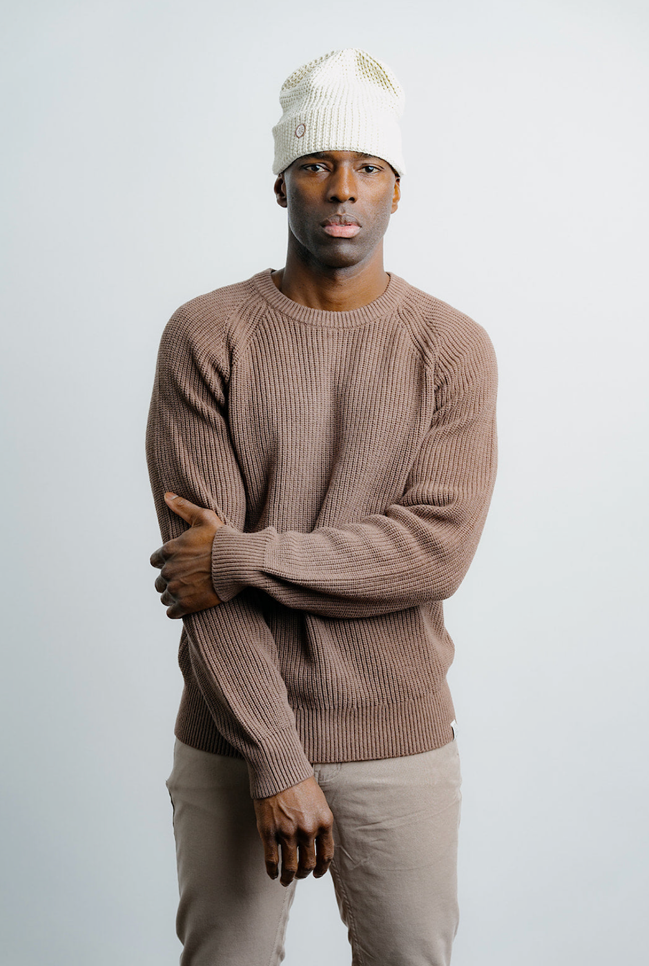 Champlain Fisherman Sweater - Brown