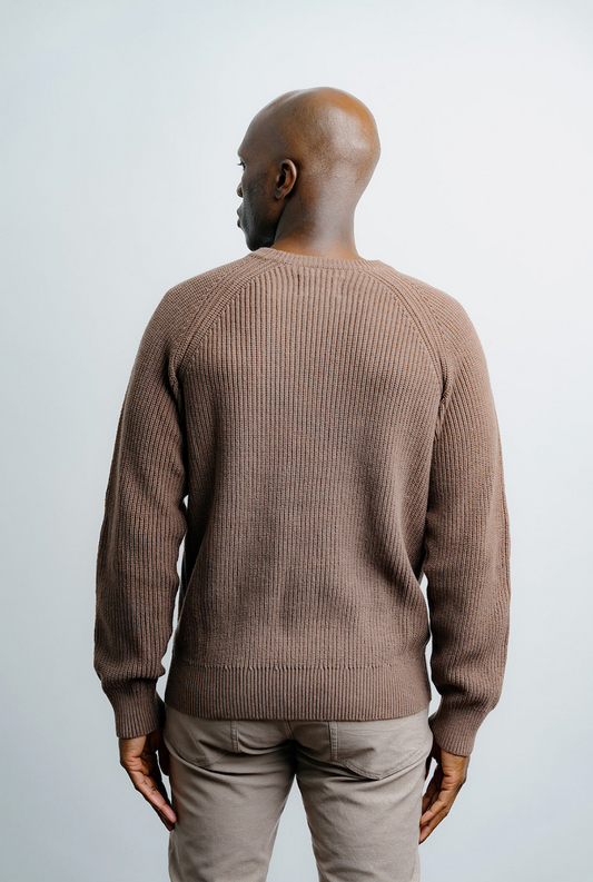 Champlain Fisherman Sweater - Brown