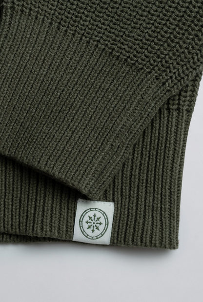 Champlain Fisherman Sweater - Olive