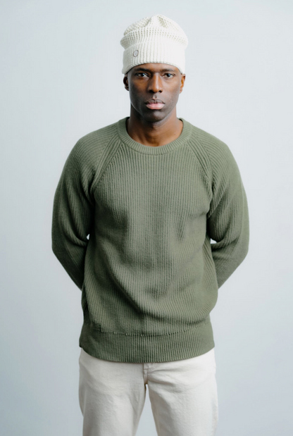 Champlain Fisherman Sweater - Olive