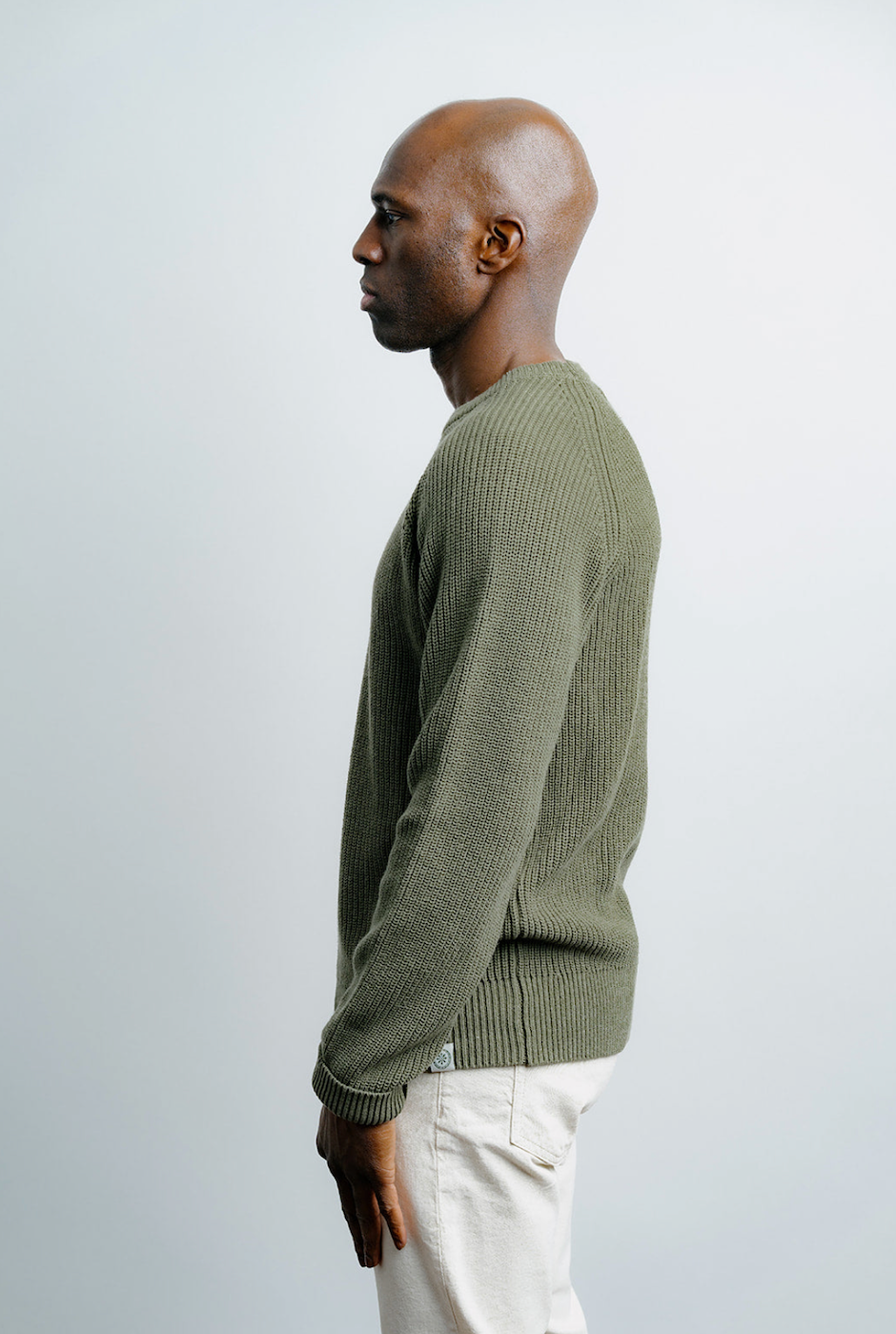 Champlain Fisherman Sweater - Olive