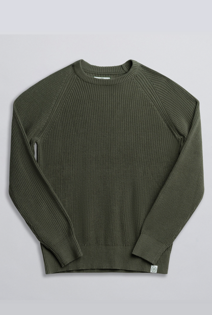 Champlain Fisherman Sweater - Olive