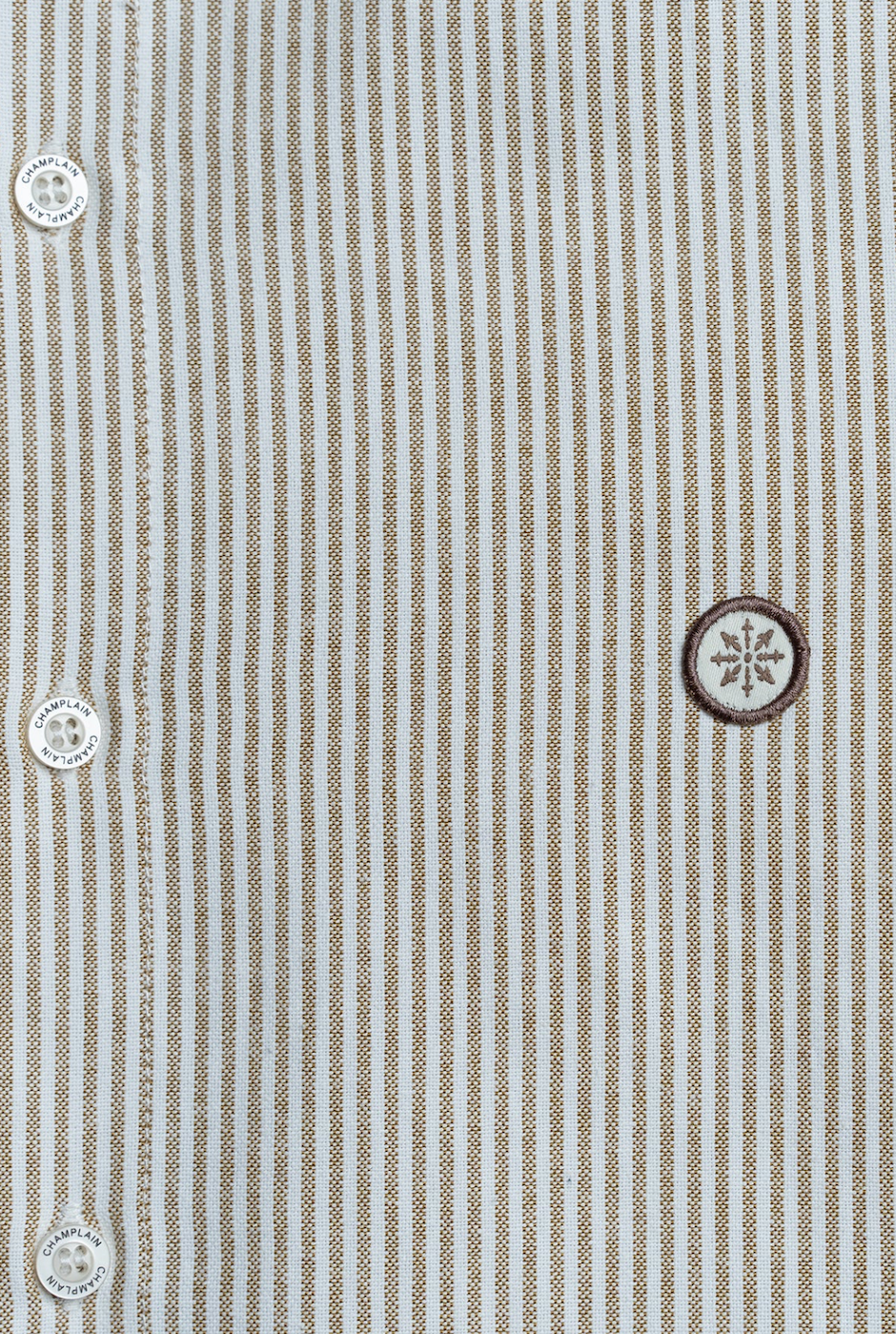 Champlain Stripe Dress Shirt - Brown