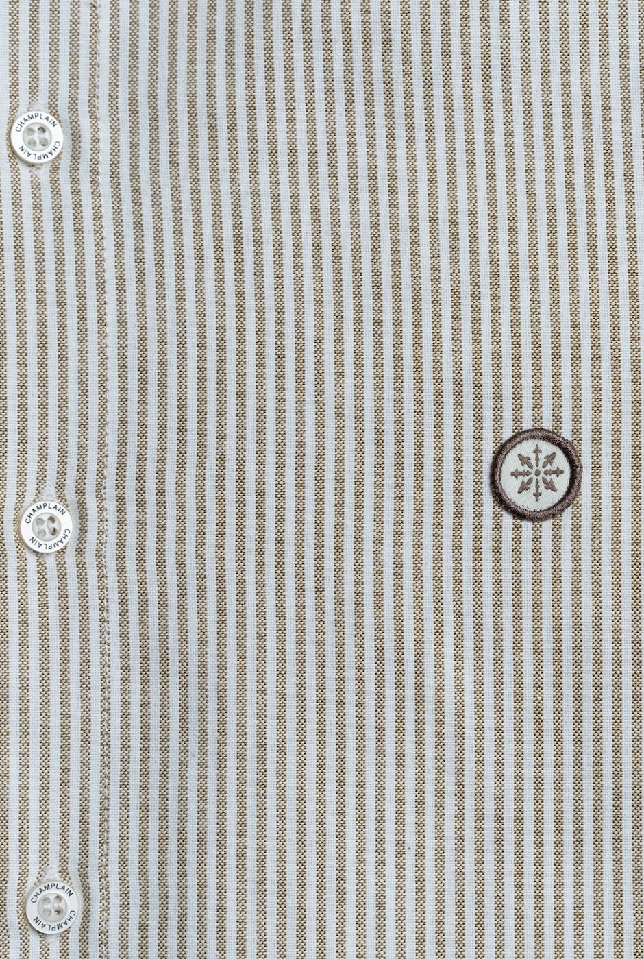 Champlain Stripe Dress Shirt - Brown