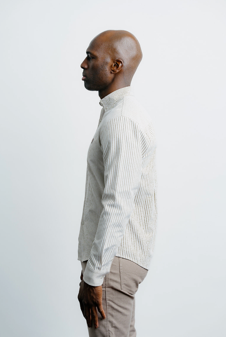 Champlain Stripe Dress Shirt - Brown