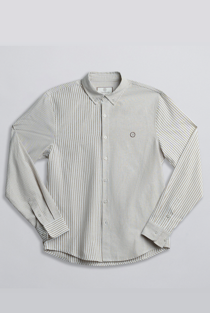 Champlain Stripe Dress Shirt - Brown