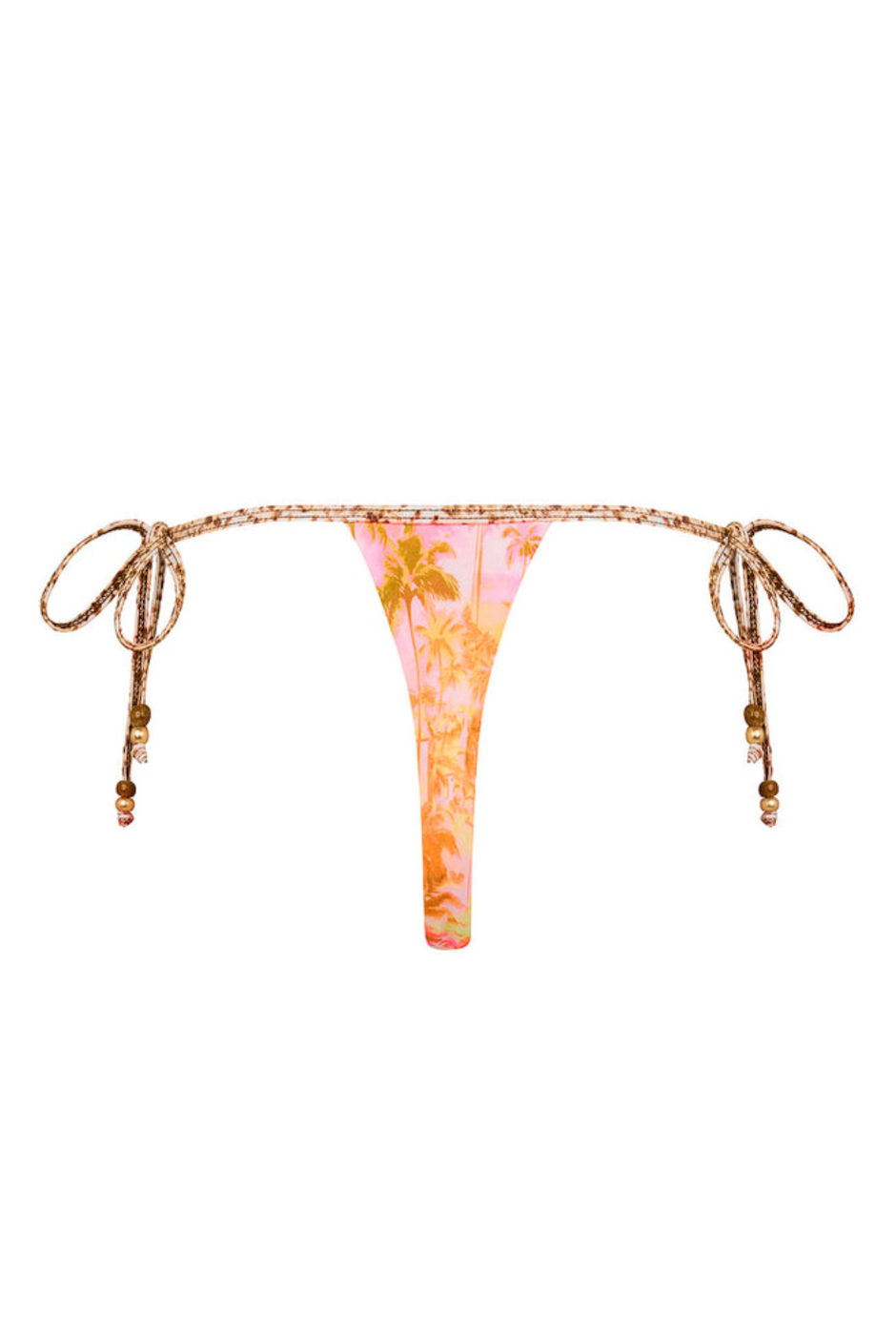 Kulani Kinis Micro Thong Tie Side Bikini Bottom - Wild Skies