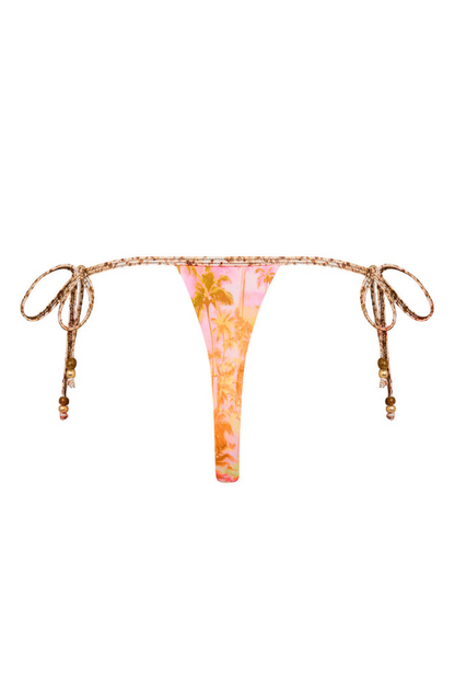 Kulani Kinis Micro Thong Tie Side Bikini Bottom - Wild Skies
