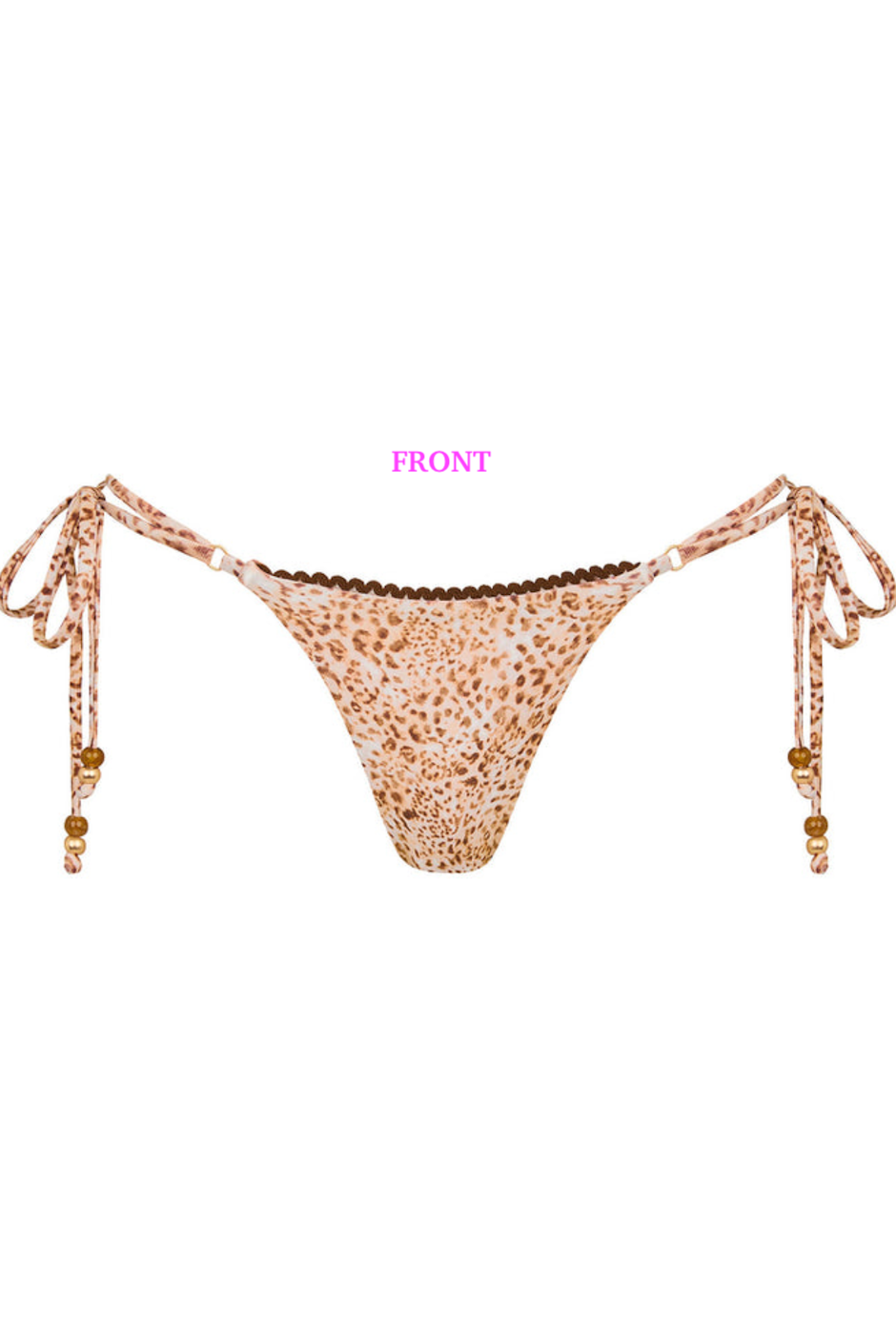 Kulani Kinis Decorative Thong Ties Side Bikini Bottom - Wild Skies