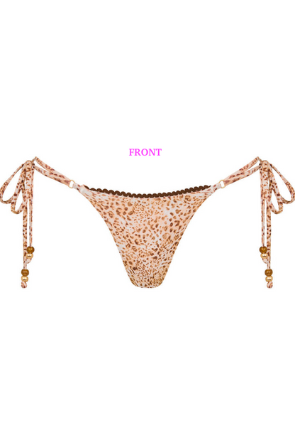 Kulani Kinis Decorative Thong Ties Side Bikini Bottom - Wild Skies