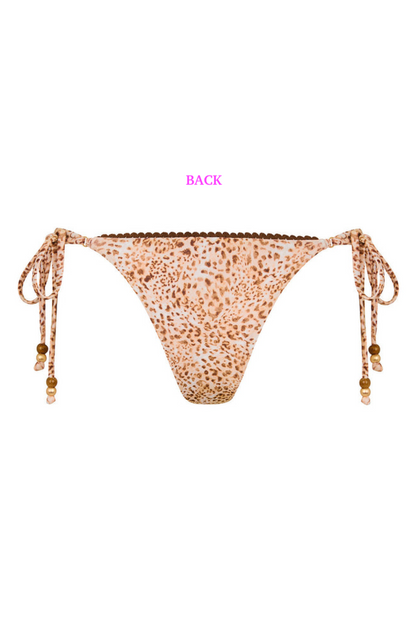 Kulani Kinis Decorative Thong Ties Side Bikini Bottom - Wild Skies