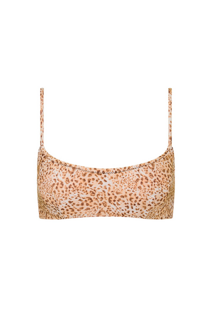 Kulani Kinis Invisible Underwire Crop Bikini Top - Wild Skies