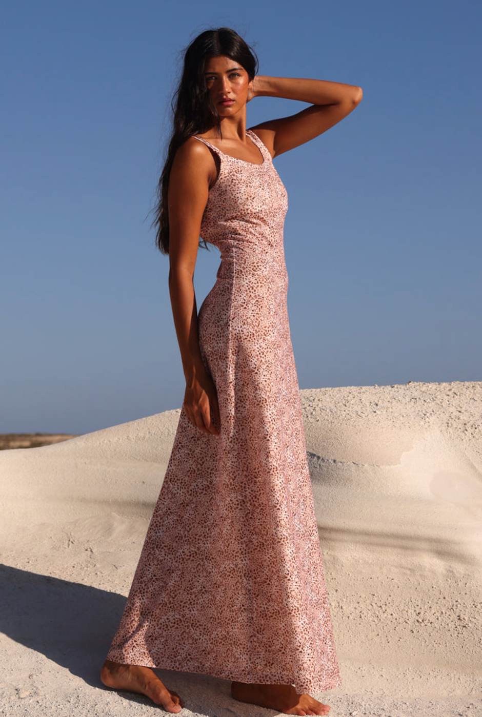 Kulani Kinis Scoop Low Back Maxi Dress - Wild Skies