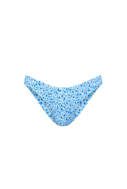 Kulani Kinis Shirred Minimal Full Coverage Bikini Bottom - Dream Flower