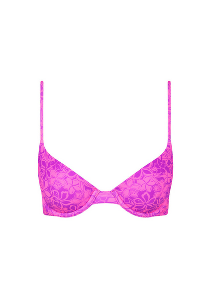 Kulani Kinis Slim Underwire Bra Bikini Top - Bubble Berry
