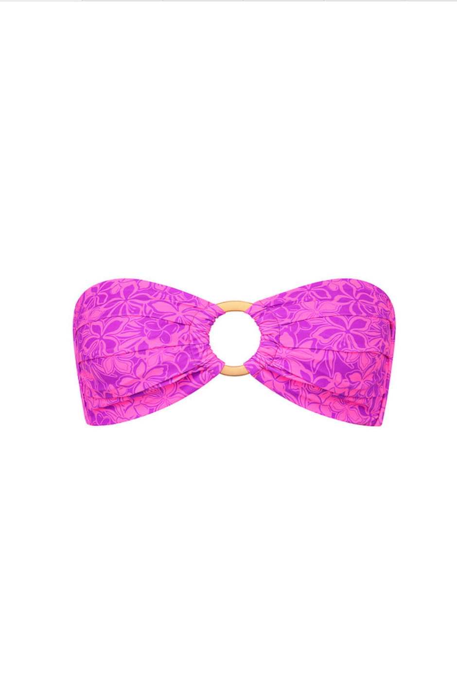 Kulani Kinis Strapless Bandeau Bikini Top - Bubble Berry, front product view