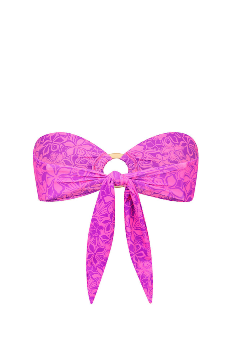 Kulani Kinis Strapless Bandeau Bikini Top - Bubble Berry, back product view