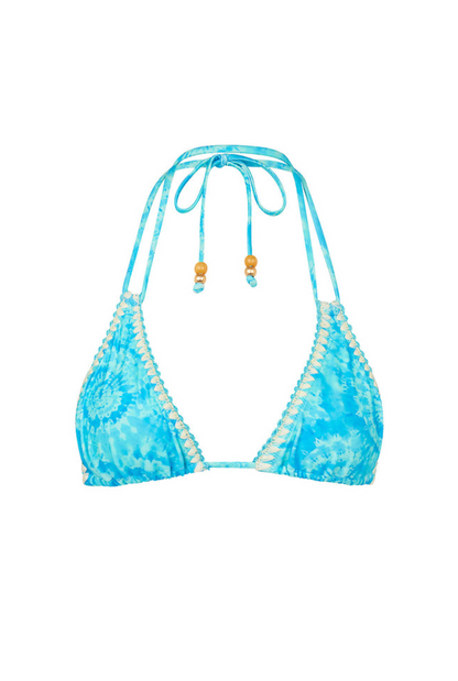 Kulani Kinis Crochet Halter Bikini Top - Starry Seas