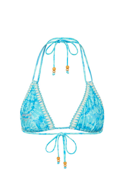 Kulani Kinis Crochet Halter Bikini Top - Starry Seas