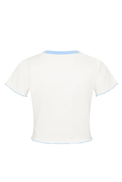 Kulani Kinis Lettuce Cropped Mini Tee - Blue Crush