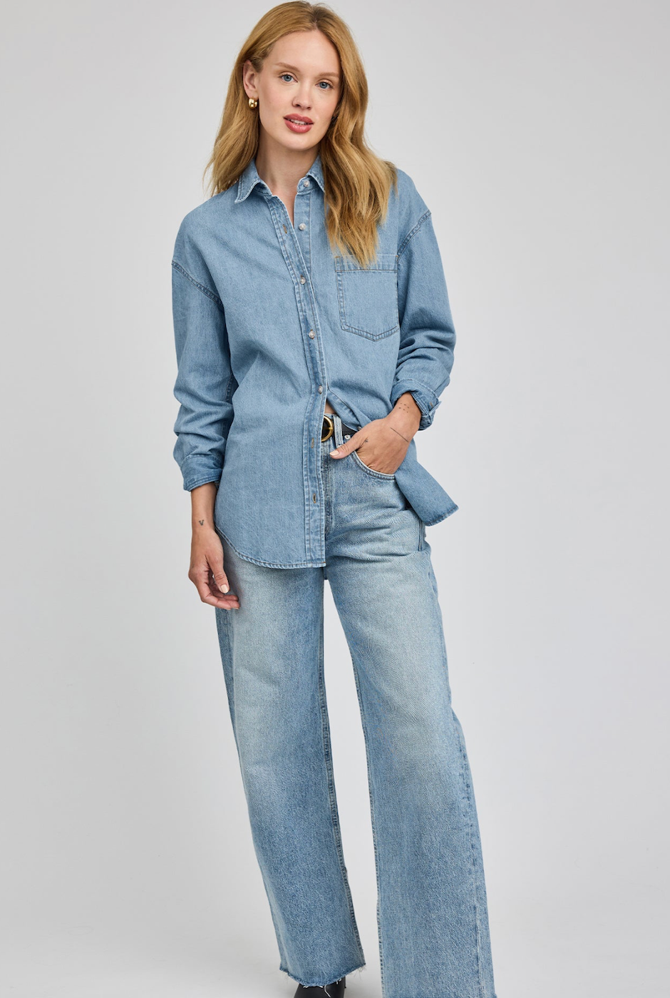 Gentle Fawn Whitney Denim Button Down Shirt