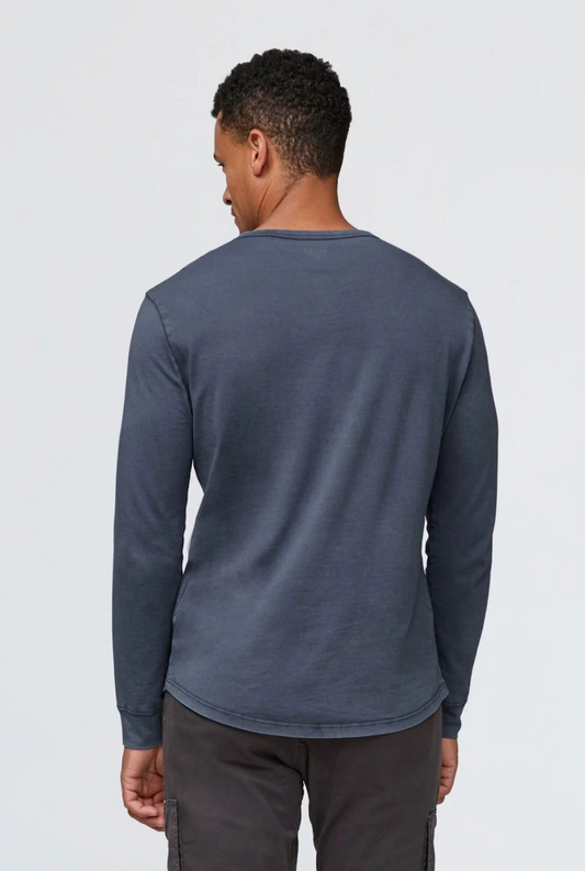 DUER PurePima Vintage Henley - Washed Indigo